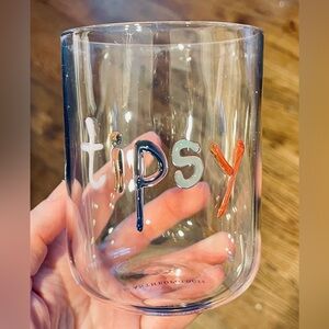 Anthropologie The Love Notes Icon Juice Glass TIPSY